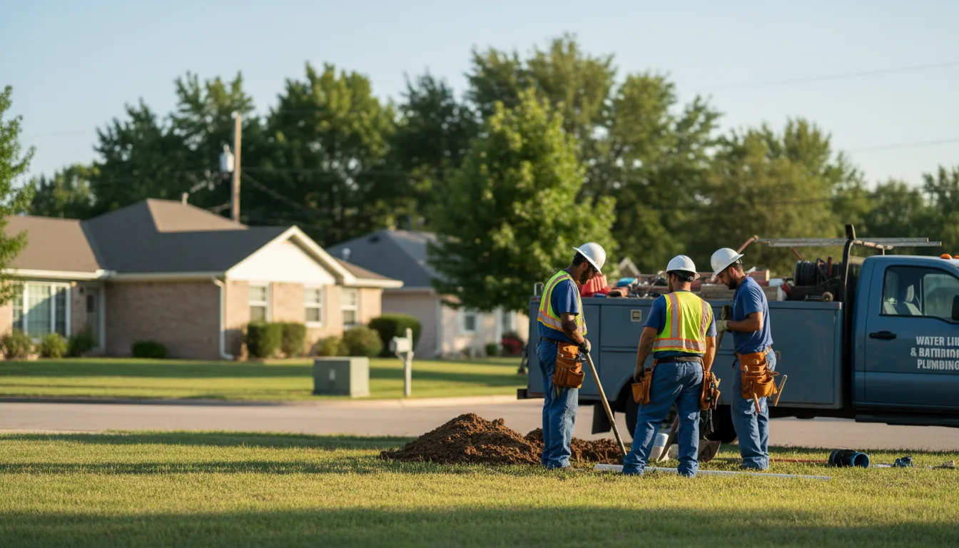 Residential water line and bathroom plumbing service in Houlka, MS